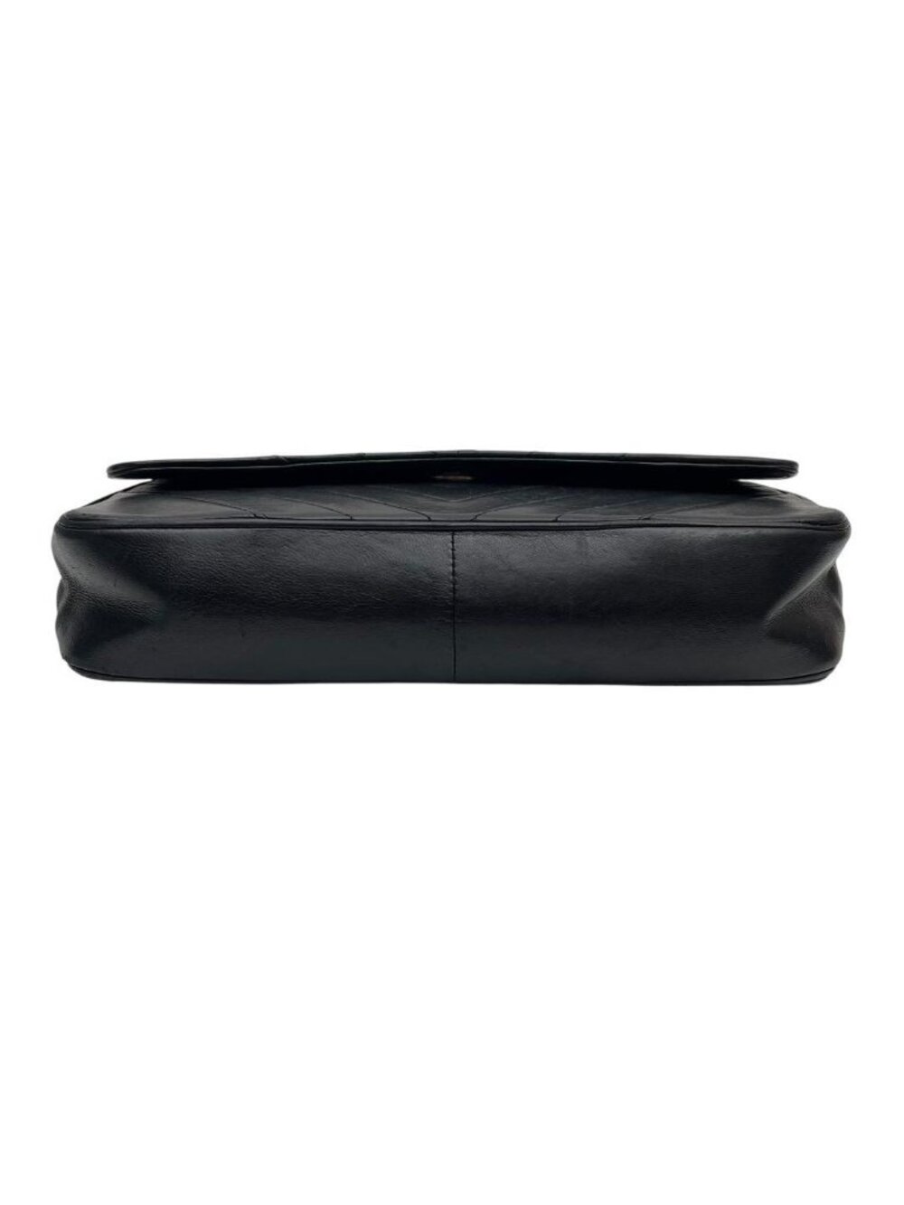 Chanel Lambskin Stitch CC Logo Chain Shoulder Bag Black - Picture 5 of 10